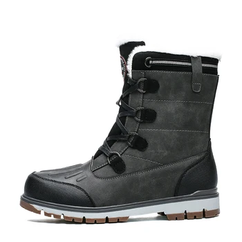 Winter new fur men's leather boots super warm snow boots winter work casual shoes sports high-top Martin boots
Winter new fur men's leather boots super warm snow boots winter work casual shoes sports high-top Martin boots