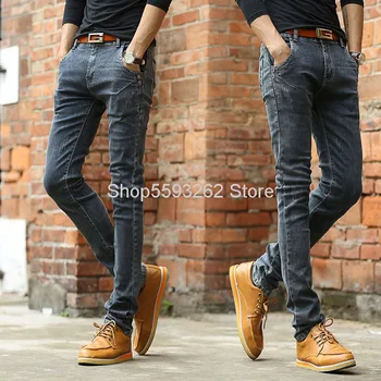 Black Gray Tight Fit Jeans Men Slim Fit Joker Leisure Cowboy Trousers Male Fashion
Black Gray Tight Fit Jeans Men Slim Fit Joker Leisure Cowboy Trousers Male Fashion