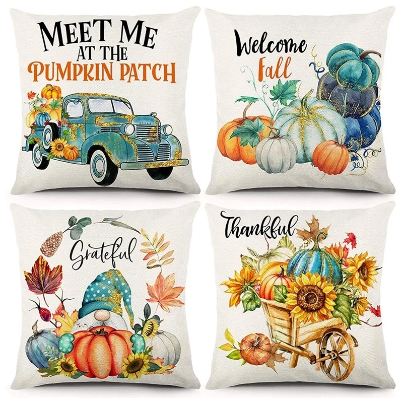 4pcs Christmas18x18 Inch Fall Decoration for Home Decorative Throw Pillows Farmhouse Outdoor Thanksgiving Xmas Decor
4pcs Christmas18x18 Inch Fall Decoration for Home Decorative Throw Pillows Farmhouse Outdoor Thanksgiving Xmas Decor