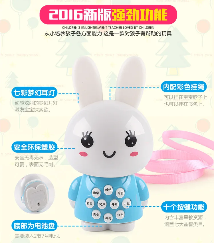 Factory Direct Mini Little Bunny Multi-functional Story Machine with Light And Music Children's Early Childhood Educational Toys
Factory Direct Mini Little Bunny Multi-functional Story Machine with Light And Music Children's Early Childhood Educational Toys
