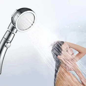 360 Degrees Rotating Handheld Shower Head 3 Spary Setting High Pressure Chrome With Water Control Button bathroom set
360 Degrees Rotating Handheld Shower Head 3 Spary Setting High Pressure Chrome With Water Control Button bathroom set