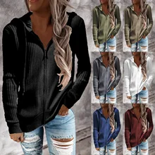 2021 European and American autumn and winter new women's sweater knit sweater zipper cardigan long-sleeved hoodie women
2021 European and American autumn and winter new women's sweater knit sweater zipper cardigan long-sleeved hoodie women