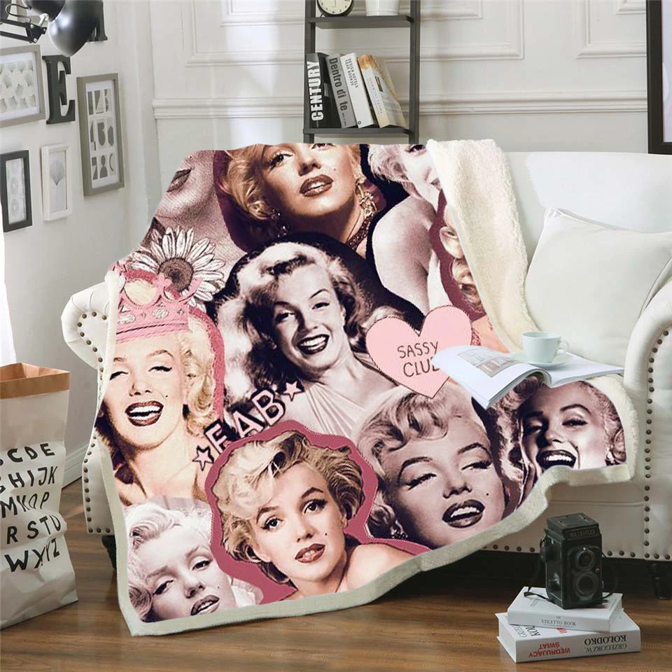 Marilyn Monroe 3d printed fleece blanket for Beds Hiking Picnic Thick Quilt Fashionable Bedspread Sherpa Throw Blanket style-4
Marilyn Monroe 3d printed fleece blanket for Beds Hiking Picnic Thick Quilt Fashionable Bedspread Sherpa Throw Blanket style-4