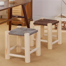 мебель для дома Small Stool Solid Wood Household Sitting Room Stools Furniture Adult Chair Fashion Pure Hand-woven Nordic Chairs
мебель для дома Small Stool Solid Wood Household Sitting Room Stools Furniture Adult Chair Fashion Pure Hand-woven Nordic Chairs