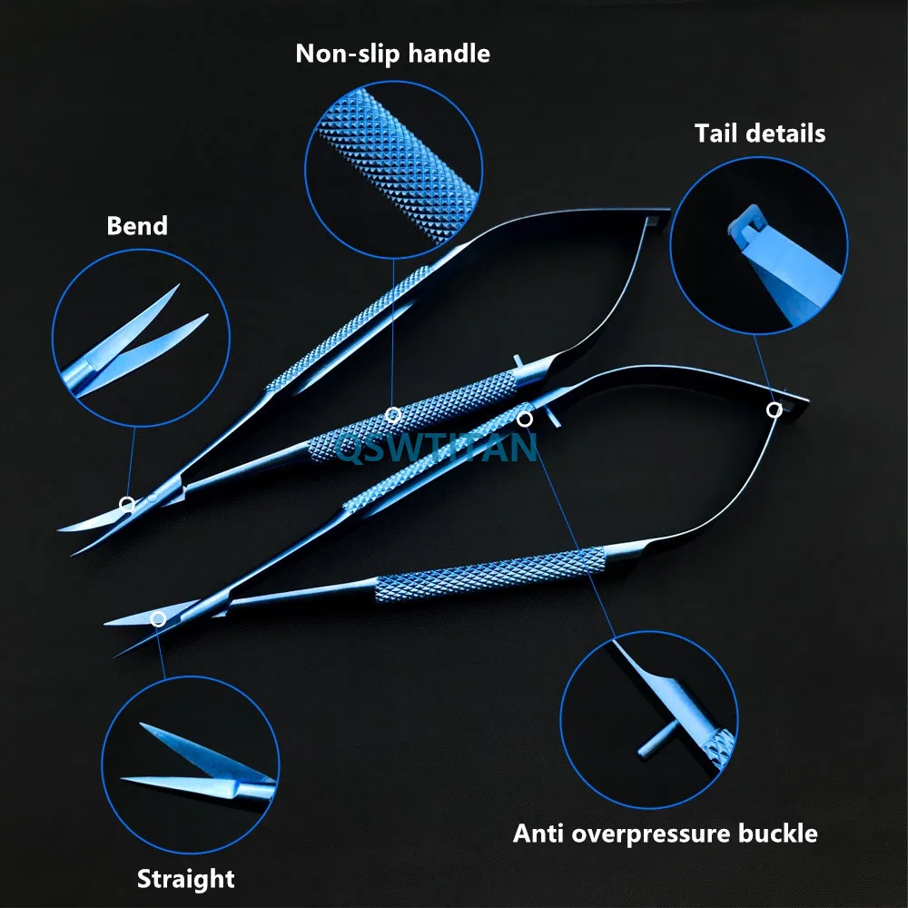 Titanium alloy Cornea Scissors ophthalmic Microscopic Scissors instruments surgical tools
Titanium alloy Cornea Scissors ophthalmic Microscopic Scissors instruments surgical tools