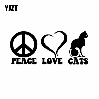YJZT 17.1X7.4CM Peace Love Cats Cat Mom Cat Dad Cat Lover Vinyl Window Car Stickers Decal Black/Silver C24-1691 
YJZT 17.1X7.4CM Peace Love Cats Cat Mom Cat Dad Cat Lover Vinyl Window Car Stickers Decal Black/Silver C24-1691