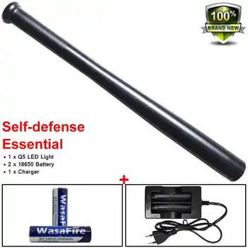 Wasafire XPE Q5 Self Defense Flashlight 3 Modes Waterproof Led Torch Baseball Bat Tactical Lanterna With 18650 Battery+Charger
Wasafire XPE Q5 Self Defense Flashlight 3 Modes Waterproof Led Torch Baseball Bat Tactical Lanterna With 18650 Battery+Charger