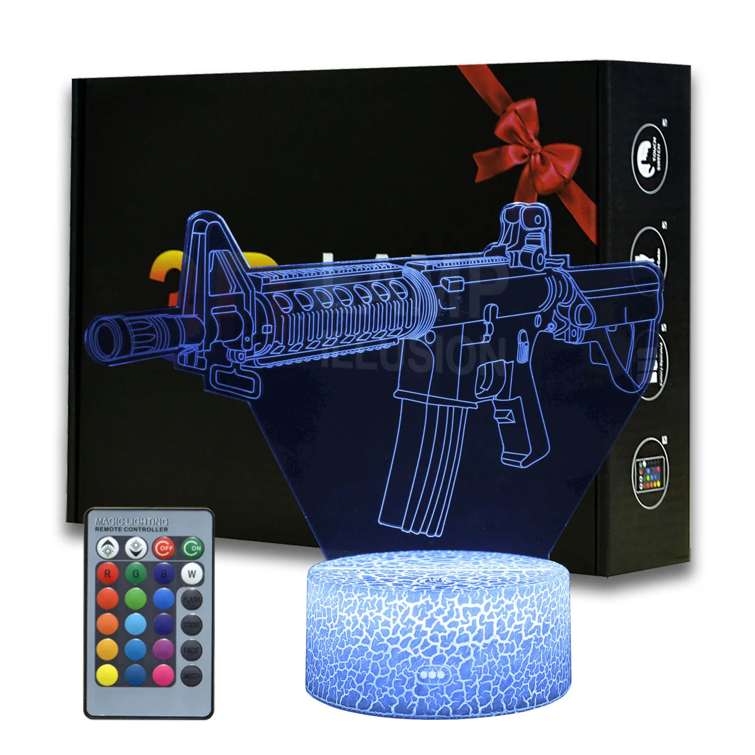 Искусственная 3D иллюзия Лампа декор комнаты ночное освещение винтовка револьвер шаблон настольные лампы идеальные рождественские подарки
Искусственная 3D иллюзия Лампа декор комнаты ночное освещение винтовка револьвер шаблон настольные лампы идеальные рождественские подарки