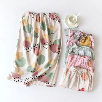 Summer Ladies Artificial Cotton Pajamas Pants Thin Loose Style Air Conditioning Printing Pants Wide Leg Plus Size Sleep Pants
Summer Ladies Artificial Cotton Pajamas Pants Thin Loose Style Air Conditioning Printing Pants Wide Leg Plus Size Sleep Pants