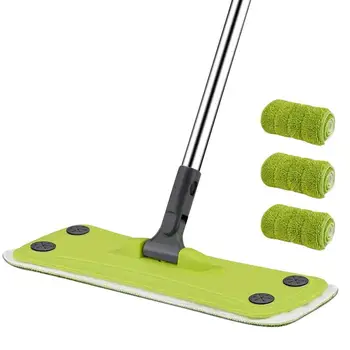 Microfiber 360 Degree Rotating Mop Hardwood Floor Mop Cleaning Mop for Wet or Dry Floor (Green, with 3 Mop Pads)
Microfiber 360 Degree Rotating Mop Hardwood Floor Mop Cleaning Mop for Wet or Dry Floor (Green, with 3 Mop Pads)