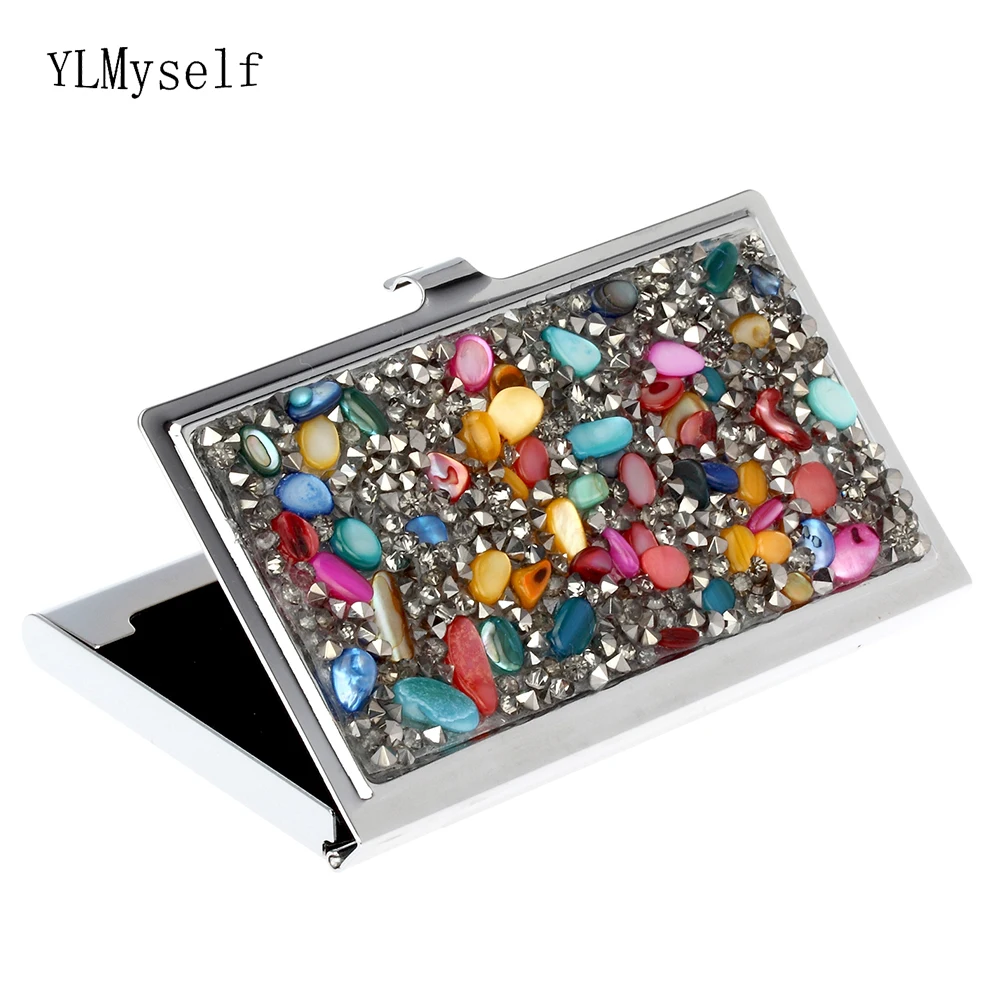 New Fashion Card Case Colorful Semi-Preciouse stones/Shell/Red Blue Green Grey Mix color Rectangle Metal Name card Holder
New Fashion Card Case Colorful Semi-Preciouse stones/Shell/Red Blue Green Grey Mix color Rectangle Metal Name card Holder