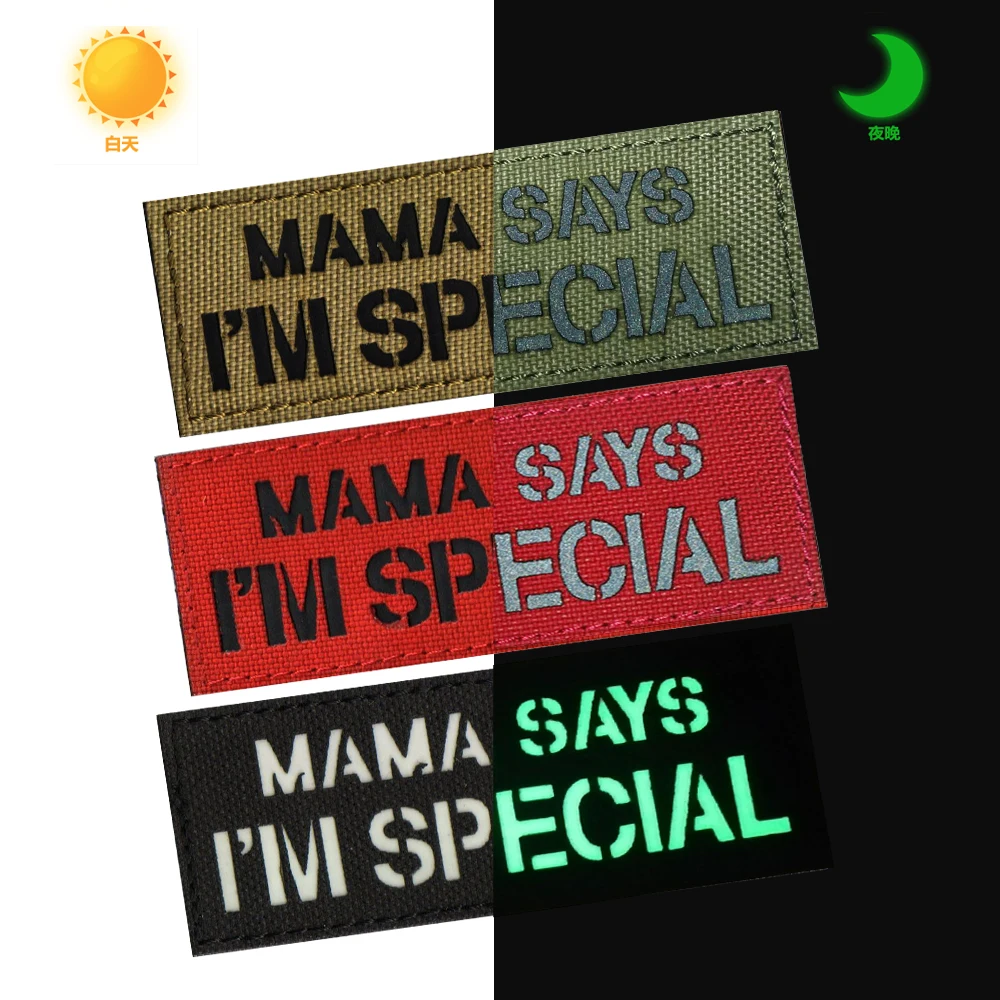 1pc 3D Embroidered Reflective English Personality Patch (Mom Says I Special) IR Armband Badge Patch Clothing Backpack Hat Icon
1pc 3D Embroidered Reflective English Personality Patch (Mom Says I Special) IR Armband Badge Patch Clothing Backpack Hat Icon