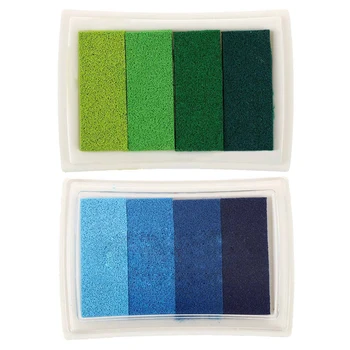 2 Box Inkpad Craft Multi Gradient 4 x Colors Ink Stamp Pad Oil Based Inkpad Child-Safe, Green & Blue
2 Box Inkpad Craft Multi Gradient 4 x Colors Ink Stamp Pad Oil Based Inkpad Child-Safe, Green & Blue