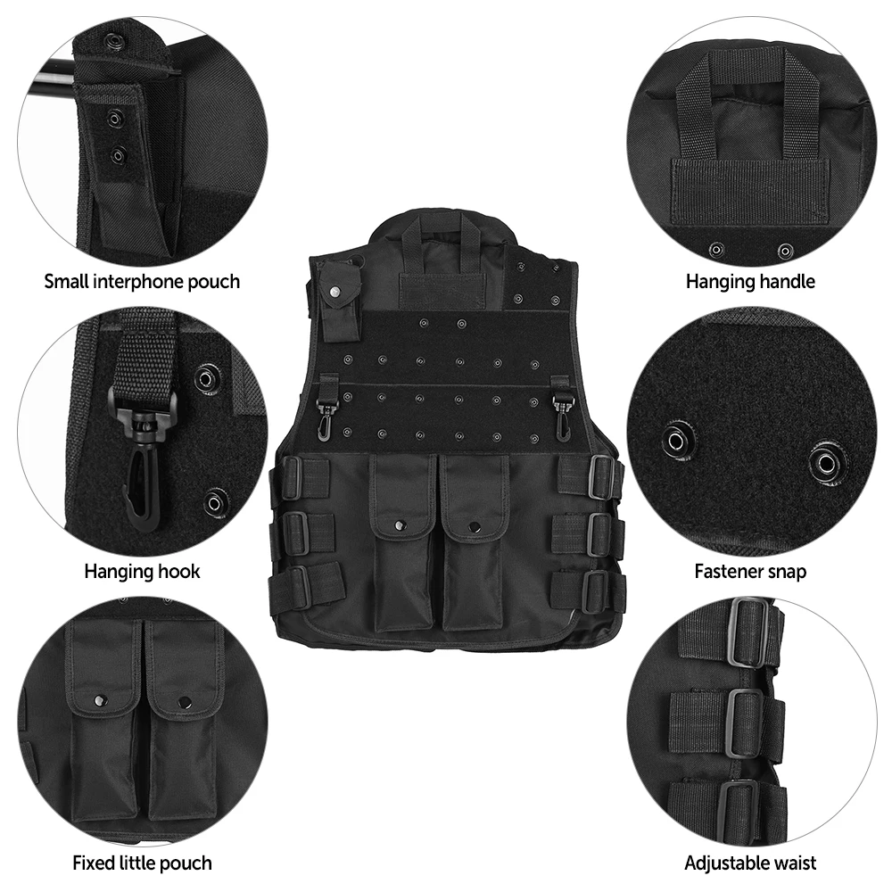 Military Tactical Vest Outdoor Waistcaot Training CS Combat Waistcoat Hunting Vest Training Protective Modular Security Vest
Military Tactical Vest Outdoor Waistcaot Training CS Combat Waistcoat Hunting Vest Training Protective Modular Security Vest