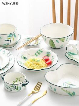 Underglaze color ceramic plate breakfast tableware Western steak salad dessert cake sushi home kitchen storage decorative plate
Underglaze color ceramic plate breakfast tableware Western steak salad dessert cake sushi home kitchen storage decorative plate