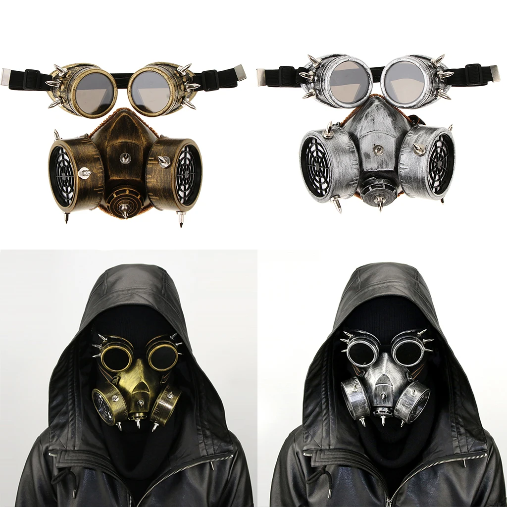 Antique Goth Steampunk Goggles Glasses Set Retro Adults Teens Plaque Doctors Warriors Antique Goth Steampunk Goggles Glasses Set Retro Adults Teens Plaque Doctors Warriors
