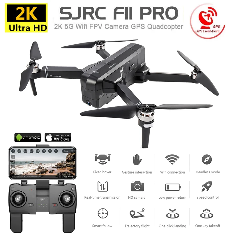 SJRC F11 Pro GPS Drone with 2K Camera Brushless Quadcopter 28mins Flight Time Wifi FPV Quadrocopter Professional Dron VS X6 B4W
SJRC F11 Pro GPS Drone with 2K Camera Brushless Quadcopter 28mins Flight Time Wifi FPV Quadrocopter Professional Dron VS X6 B4W
