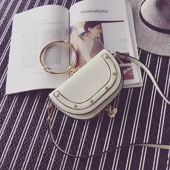 Single-Shoulder Bag for Women of the New Women's Bags European and American Fashion Metal Ring Handbag Flip Bag
Single-Shoulder Bag for Women of the New Women's Bags European and American Fashion Metal Ring Handbag Flip Bag