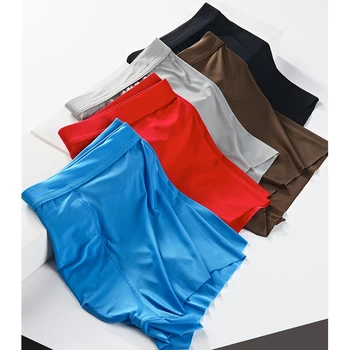 5PCS/LOT Men Underwear Boxer Shorts Ultra Thin Mens Underpants Sexy Solid Boxers ropa interior hombre Seamless Trunks Underwear 
5PCS/LOT Men Underwear Boxer Shorts Ultra Thin Mens Underpants Sexy Solid Boxers ropa interior hombre Seamless Trunks Underwear