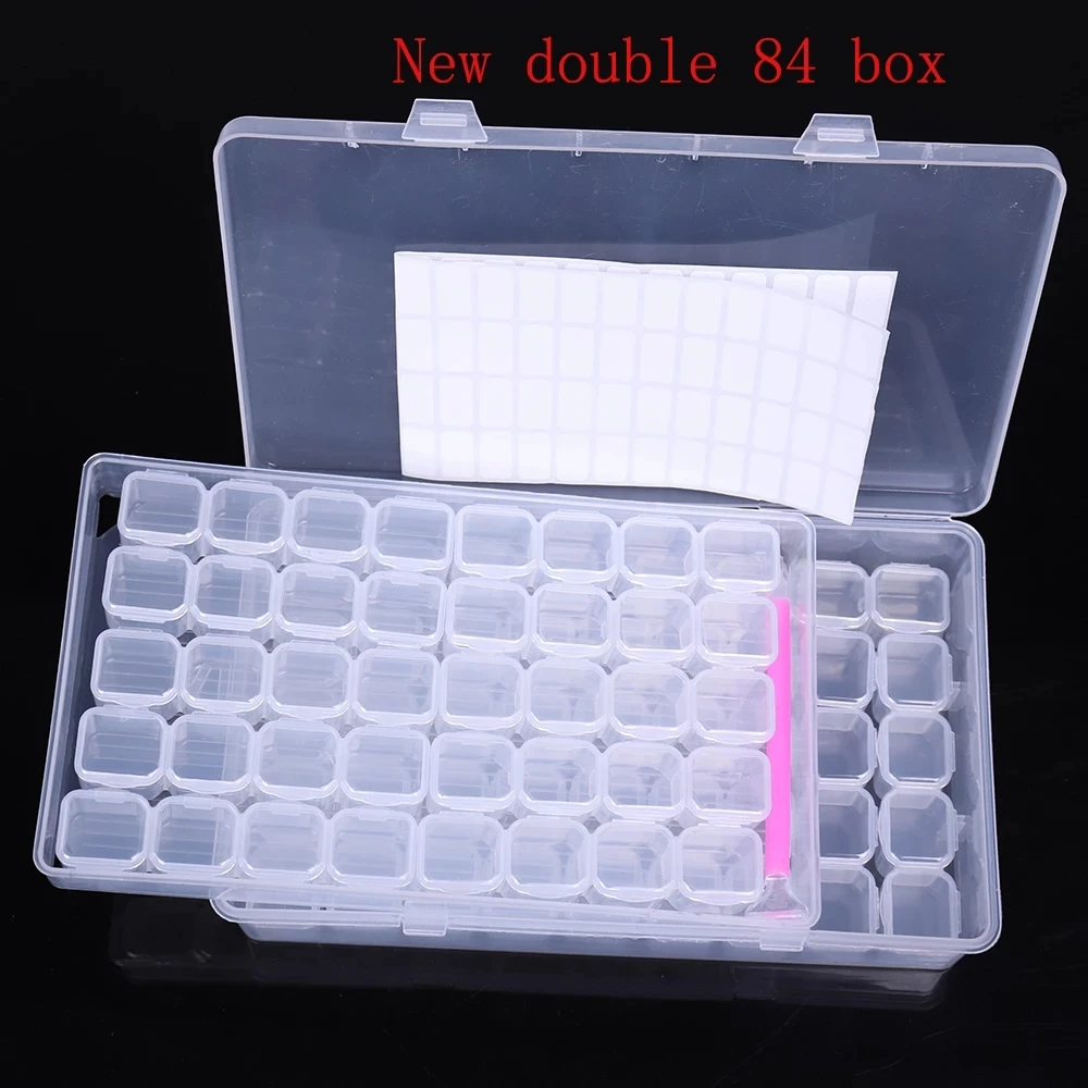 Diamond Painting Accessories double 84 Grid Container Box DIY Diamond Embroidery Mosaic Tools Bead Transparent Plastic Drill Pen
Diamond Painting Accessories double 84 Grid Container Box DIY Diamond Embroidery Mosaic Tools Bead Transparent Plastic Drill Pen