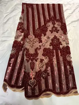 Velvet Lace Fabric for Dresses Latest embroidery Nigerian French Lace fabrics with Sequins High Quality African Lace Fabric
Velvet Lace Fabric for Dresses Latest embroidery Nigerian French Lace fabrics with Sequins High Quality African Lace Fabric