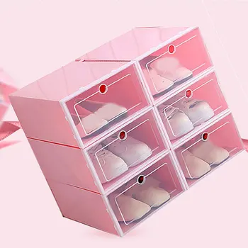 New 6pcs Transparent Plastic Shoe Box Artifact Flip Drawer Home Decoration Storage Organisers Stackable Boxes
New 6pcs Transparent Plastic Shoe Box Artifact Flip Drawer Home Decoration Storage Organisers Stackable Boxes