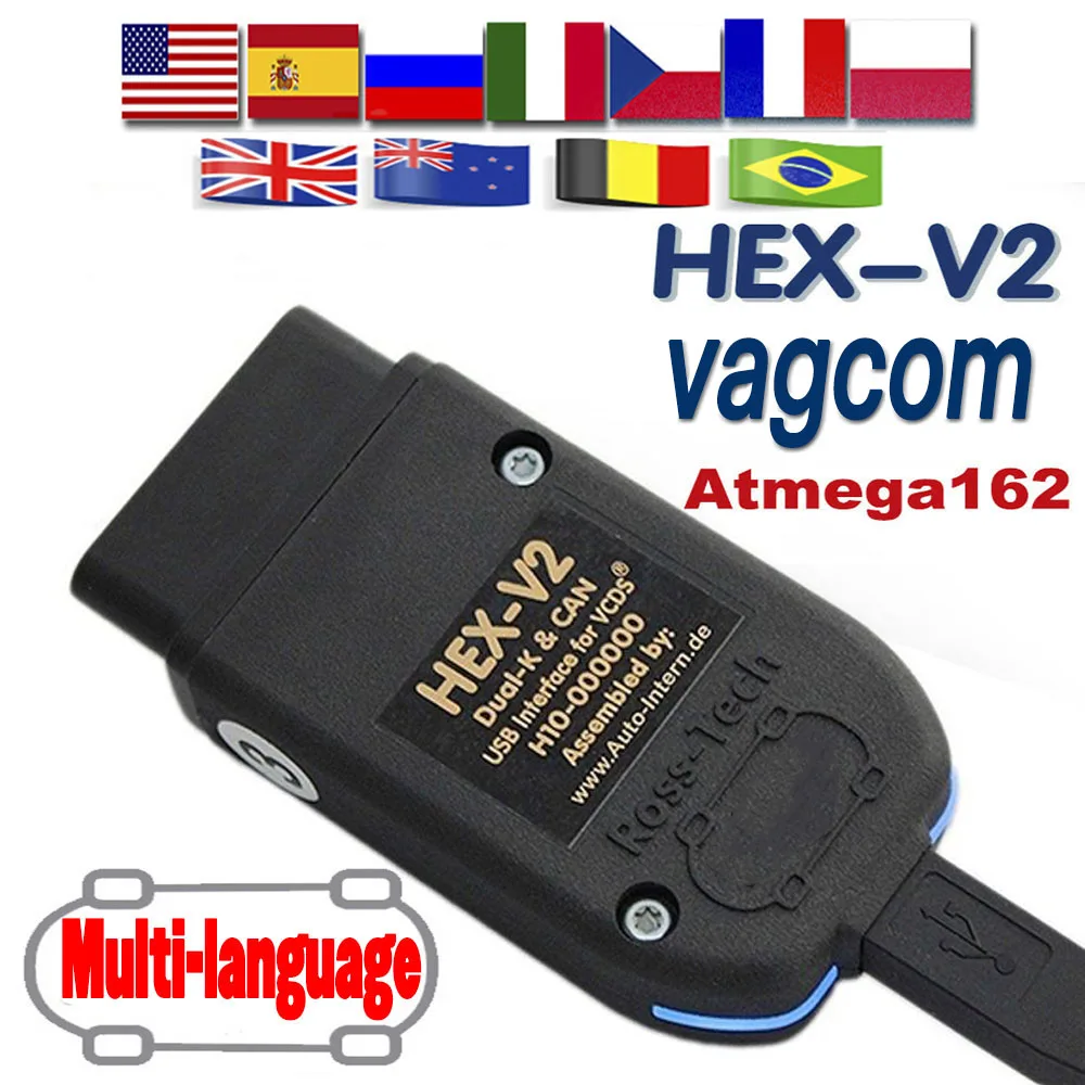 Diagnostic Cable Interface vagcom OBD2 V20.4 interface Cable 16pin vag com hex-V2 ATMEGA162+16V8+FT232RQ 2nd Multi-Languages
Diagnostic Cable Interface vagcom OBD2 V20.4 interface Cable 16pin vag com hex-V2 ATMEGA162+16V8+FT232RQ 2nd Multi-Languages