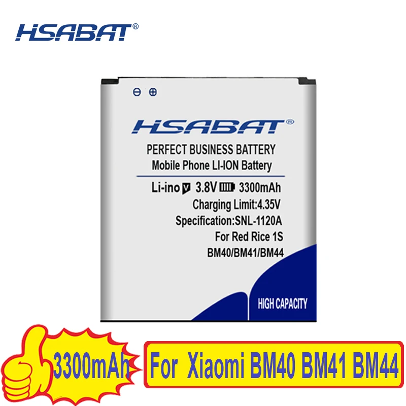 Аккумулятор HSABAT BM40 BM41 BM44 3300 мАч для аккумуляторов Xiaomi 2A Mi2A/Xiaomi Hongmi Red Rice 1S 4 7 "/ Redmi