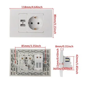 Wall Power Socket Plug 16A EU Standard Electrical Outlet 1000mA Dual USB Charger Port
Wall Power Socket Plug 16A EU Standard Electrical Outlet 1000mA Dual USB Charger Port