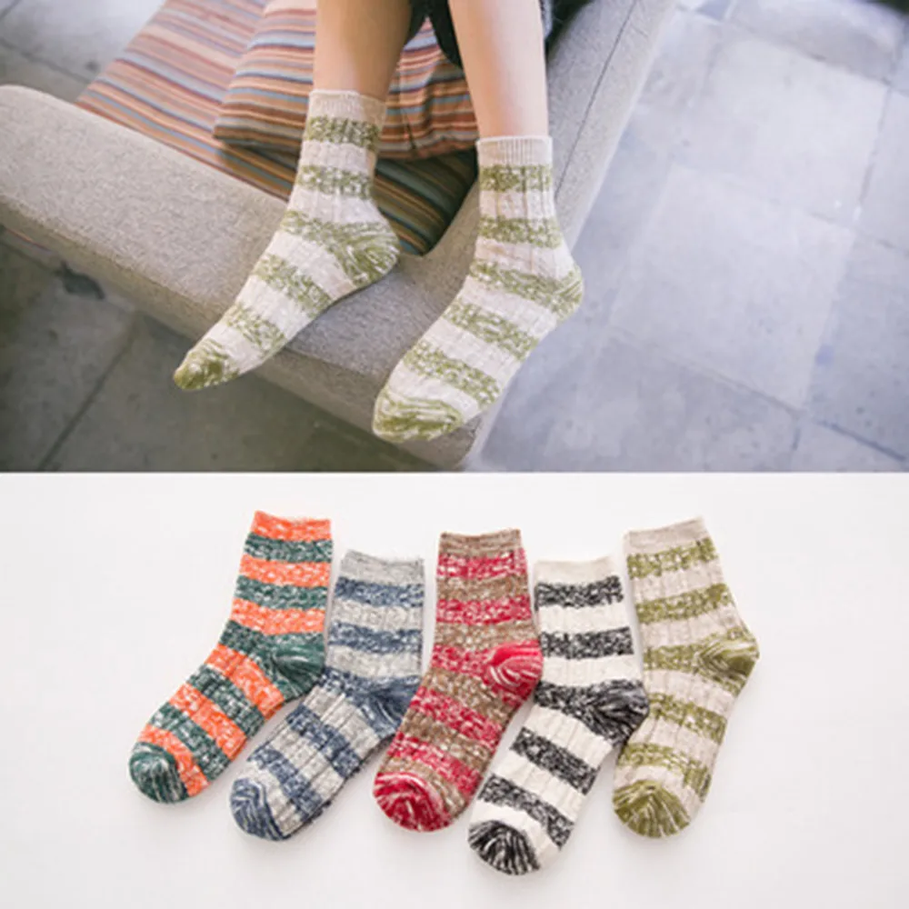 Wild stripes 1 Pair Women knitting Cotton Socks Striped Print Winter Socks calcetines compresión Korean fashion men and women F4
Wild stripes 1 Pair Women knitting Cotton Socks Striped Print Winter Socks calcetines compresión Korean fashion men and women F4