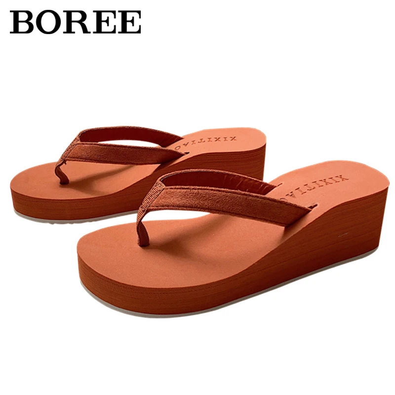 Wedge Slippers For Women Platform Flip Flops Outdoor Anti-skid Beach Slippers Summer Sandals Women Shoes Casual Home Slippers
Wedge Slippers For Women Platform Flip Flops Outdoor Anti-skid Beach Slippers Summer Sandals Women Shoes Casual Home Slippers