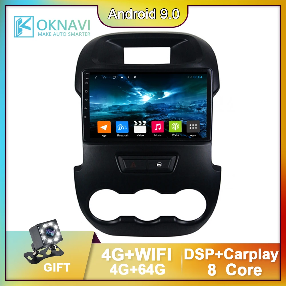 OKNAVI Smart Car Radio Vedio Multimedia Player 2 Din Android 9.0 Autoradio 9 Inch DSP Stereo For Ford Ranger 2011-2016 Carplay
OKNAVI Smart Car Radio Vedio Multimedia Player 2 Din Android 9.0 Autoradio 9 Inch DSP Stereo For Ford Ranger 2011-2016 Carplay