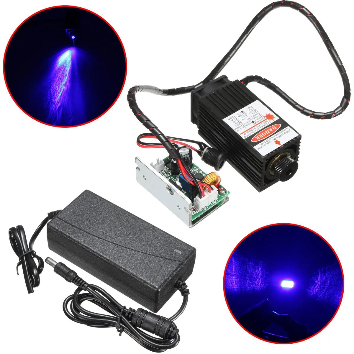 10W Laser Head Engraving Module 450nm Blue Light Marking Engraver With TTL Modulation DIY Diode Metal Marking