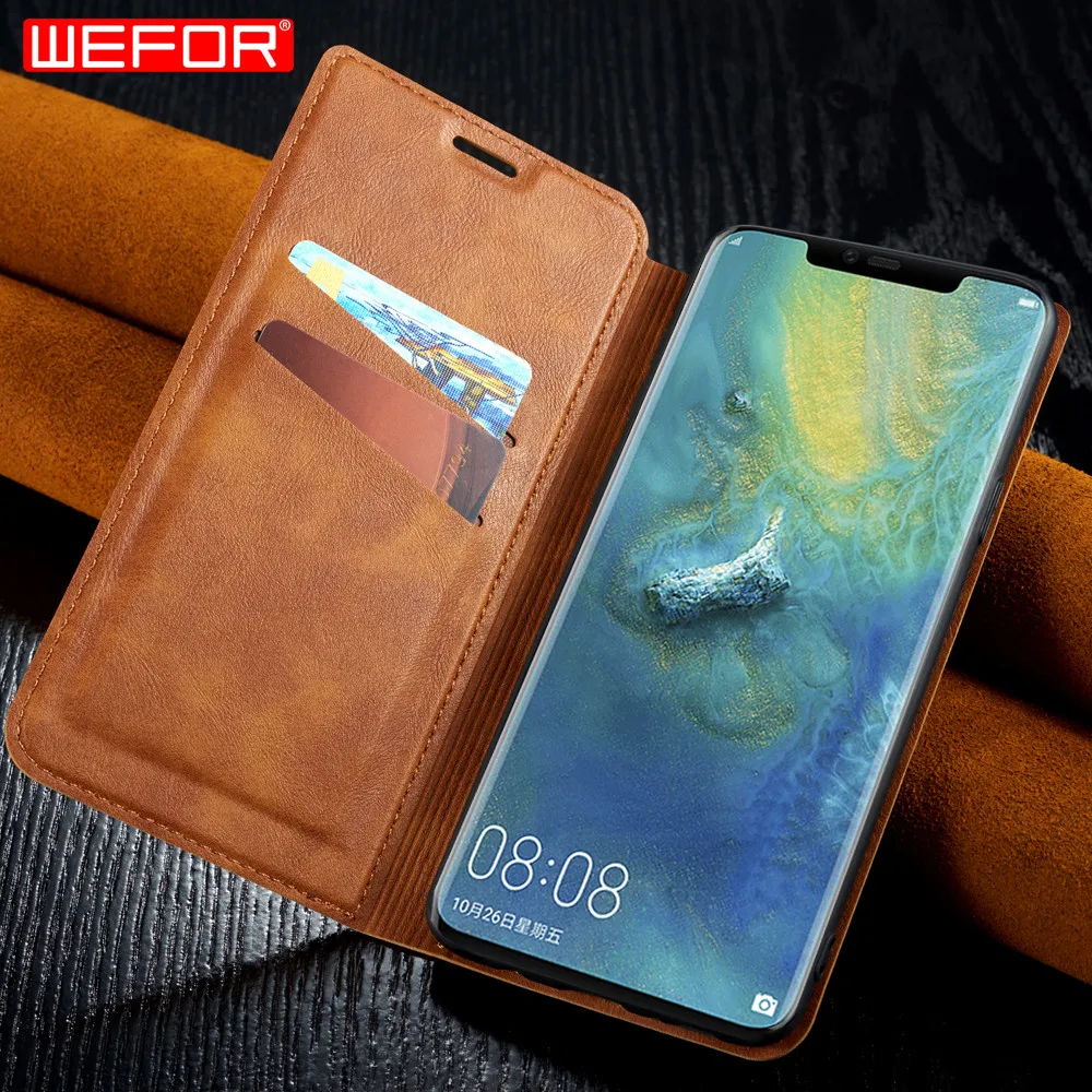 Чехол Кошелек для Huawei Mate 20 30 P20 Lite P30 Pro прочный и тонкий легкий с классическим