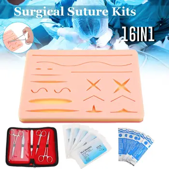 16pcs/set Surgical Suture Training Kit Skin Operate Suture Practice Model Training Pad Needle Scissors Tool Kit Medical Teaching
16pcs/set Surgical Suture Training Kit Skin Operate Suture Practice Model Training Pad Needle Scissors Tool Kit Medical Teaching