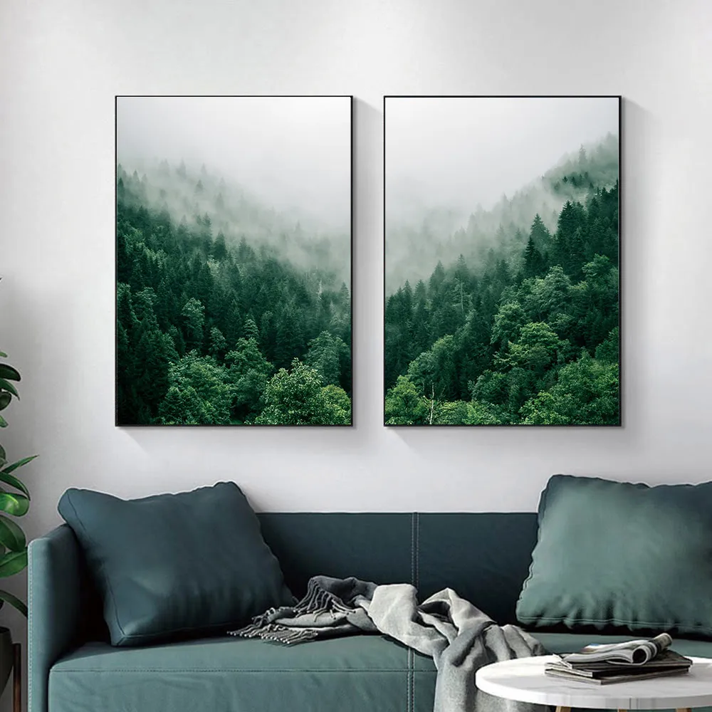 Nordic Fog Forest Landscape Canvas Poster Print Green Trees Wall Art Painting Natural Scenery Pictures Living Room Home Decor
Nordic Fog Forest Landscape Canvas Poster Print Green Trees Wall Art Painting Natural Scenery Pictures Living Room Home Decor