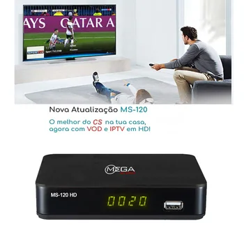 Receptor DVB-S2 Satellite Decoder Build In NEWCAM Support CCCAM USB WIFI BISS Key Powervu H.265 USB Wifi For Brazil
