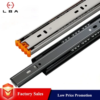 LBA Furniture Hardware Drawer Slide Rails Durable Buffer Stainless Steel Cabinet Three Section Home With Damper Smooth Slide
LBA Furniture Hardware Drawer Slide Rails Durable Buffer Stainless Steel Cabinet Three Section Home With Damper Smooth Slide