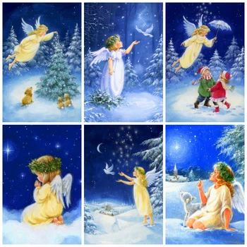 HUACAN 5D Diamond Painting Angel Full Square Round DIY Diamond Embroidery Portrait Handicraft Rhinestone Kit Winter Wall Art
HUACAN 5D Diamond Painting Angel Full Square Round DIY Diamond Embroidery Portrait Handicraft Rhinestone Kit Winter Wall Art