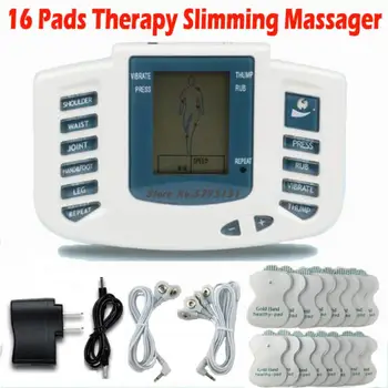 

Jr-309r New Russian Button Electrical Muscle Stimulator Body Relax Muscle Massager Pulse Tens Acupuncture Therapy +16pads