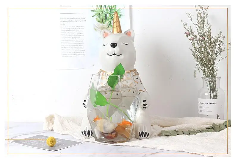 8 2019 New Arrival Mini Fish Bowl Japanese Simple Style Creative Aquarium Office Mini Fish Tank Betta Fish Fighting Cylinder