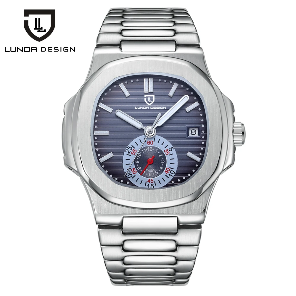 

LUNDA Design Pate Watches Nautilus Watch Men PP Wristwatch Automatic Mechanical 5711 Stainless Steel Calendar Waterproof