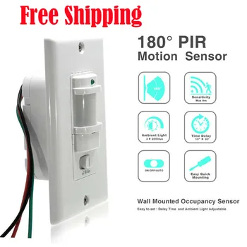 110V Body Motion Sensor Switch Infrared Wall Mount LED Light Lamp Control Security Sensor
110V Body Motion Sensor Switch Infrared Wall Mount LED Light Lamp Control Security Sensor