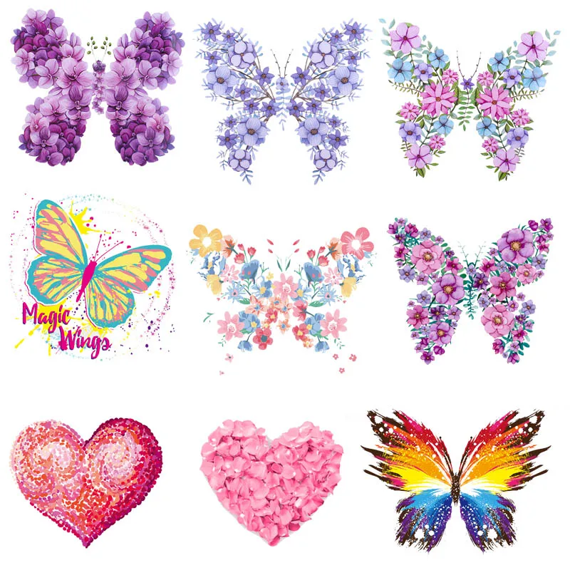 Colorful Butterfly Love Patches Iron on Heat Vinyl Transfer For Clothing Iron On Transfer For Clothes Stickers T-shirt Appliques
Colorful Butterfly Love Patches Iron on Heat Vinyl Transfer For Clothing Iron On Transfer For Clothes Stickers T-shirt Appliques