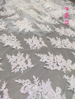 White Sequined Net Lace African Sequins Lace Fabric For Indian Women Party Evening Dress Material French Guipure Mesh Laces
White Sequined Net Lace African Sequins Lace Fabric For Indian Women Party Evening Dress Material French Guipure Mesh Laces