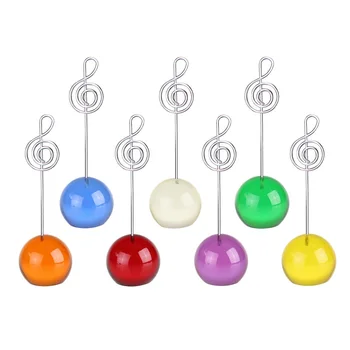 New Fashion 100PCS Creative Music Note Metal Wire Photo Clip Place Card Holder with Colorful Resin Ball Base
New Fashion 100PCS Creative Music Note Metal Wire Photo Clip Place Card Holder with Colorful Resin Ball Base