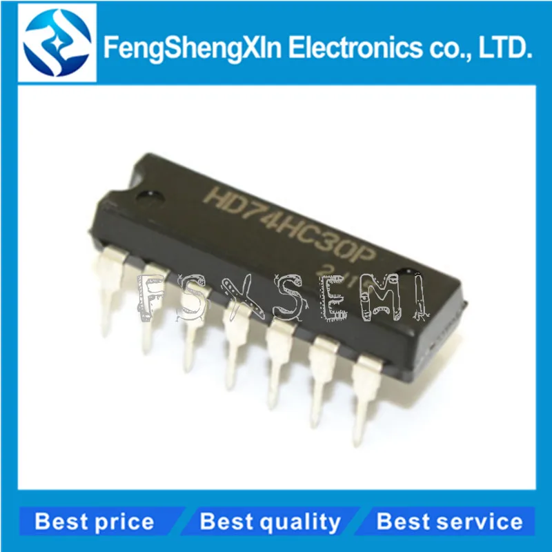 100pcs/lot New HD74HC30P SN74HC30N 74HC30 8-input NAND Gates DIP-14 | Электронные компоненты и принадлежности