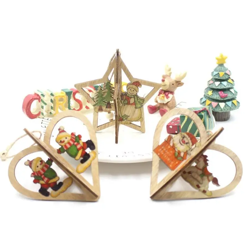 4Pcs Printed 3D Wooden Hanging Xmas Tree Ornament Christmas Party Decoration DIY Wood Craft Santa Snowman Pendant Creative Gift
4Pcs Printed 3D Wooden Hanging Xmas Tree Ornament Christmas Party Decoration DIY Wood Craft Santa Snowman Pendant Creative Gift