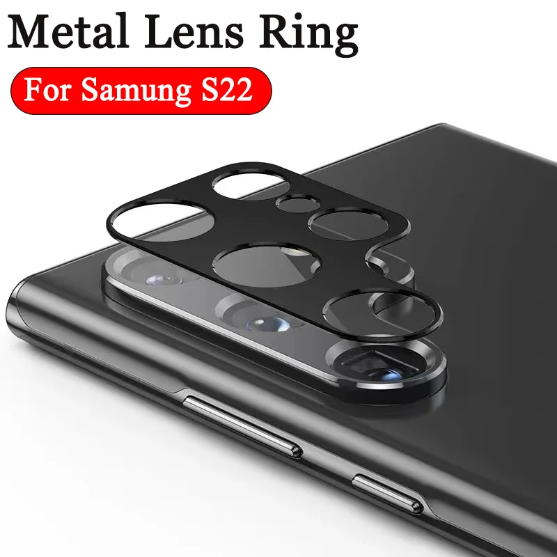 Metal Lens Case for Samsung Galaxy S22 Ultra S21 Plus 5G Screen Protector Glass Ring UItra | Мобильные телефоны и