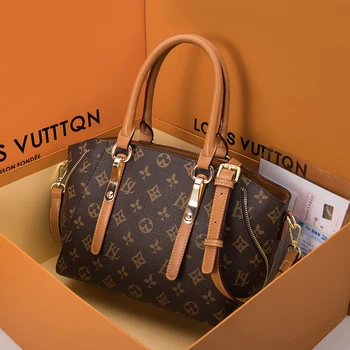 

Louis Vuitton LV- Famous Designer Shoulder Messenger Bag Genuine Leather Women Purse and Handbag Large Capacity Totes